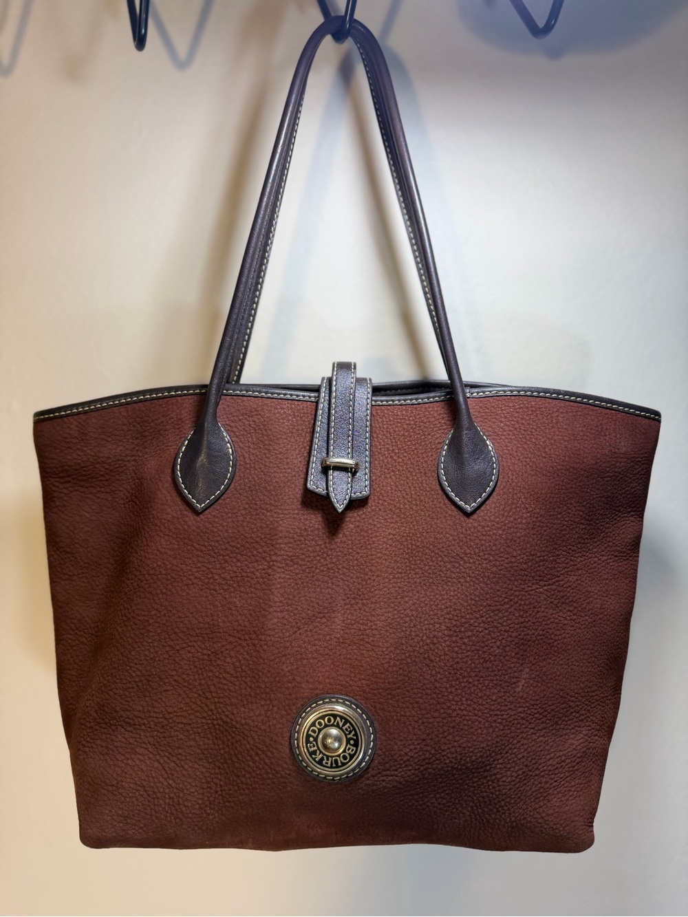 Dooney & Bourke Brown Tote with Dark Trim